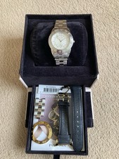 Pandora Imagine Black Crown Diamond S/Steel Watch & Extra Strap & Bezel 811009WH