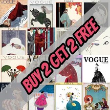 Vintage Retro Vogue Posters Prints Wall Art Home Decor Gifts