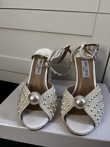 Ivory pearl ankle strap - ankle,