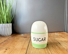 ART DECO 30'S SADLER KLEEN KITCHEN WARE PINSTRIPE SUGAR SHAKER SIFTER VINTAGE