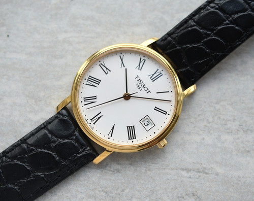 Tissot gold men dress watch - men's,