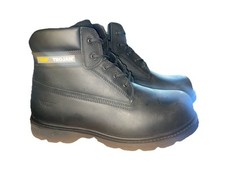 TROJAN Castor S3 Work Safety Boots Black Leather Composite Toe Mens UK 9 EU 43