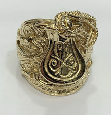 9ct Gold Heavy Saddle Ring