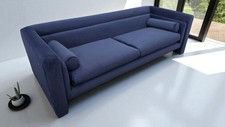 MADE.COM Mathilde Three Seater Sofa in Navy Velvet (1888)