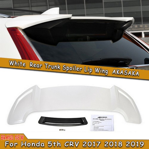 White rear trunk spoiler lip - white,