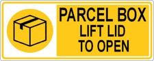PARCEL BOX LIFT LID TO OPEN