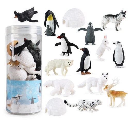 16pcs realistic arctic - 16pcs,