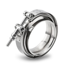 2" 51mm Stainless Steel V-Band Clamp & Flanges Kit Turbo Exhaust System Downpipe