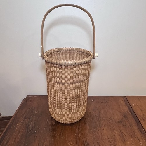 Vtg tall nantucket basket - basket, w/