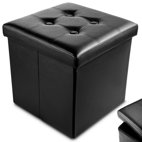 Black faux leather - faux,