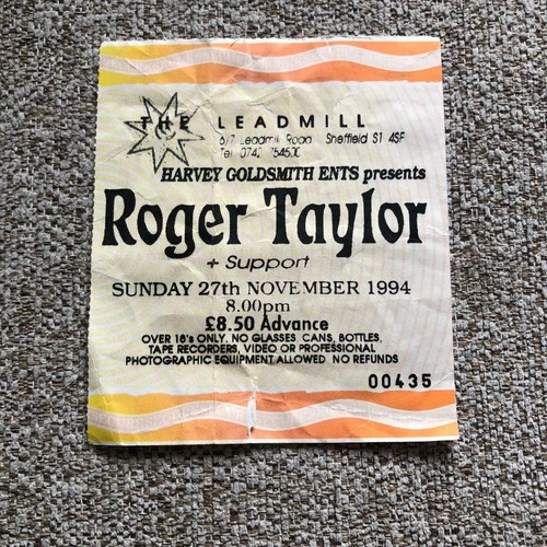 Roger taylor queen - queen, ticket