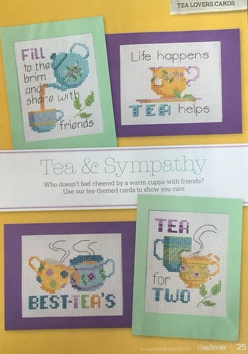 Cross stitch chart - chart, tea