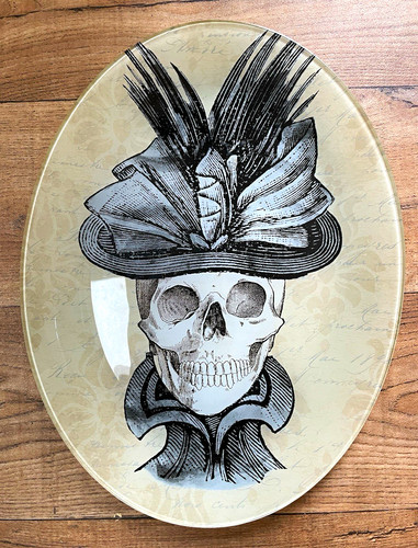 Large oval glass - oval, platter