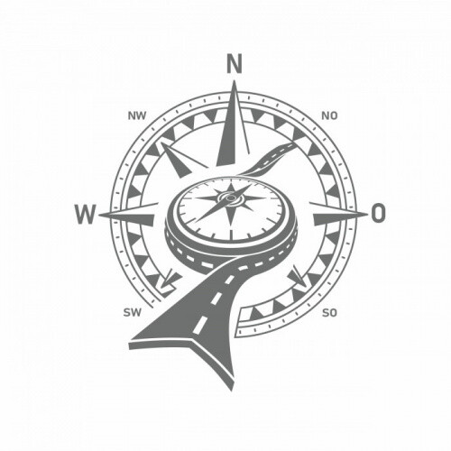Motorhome sticker compass rose - motorhome,