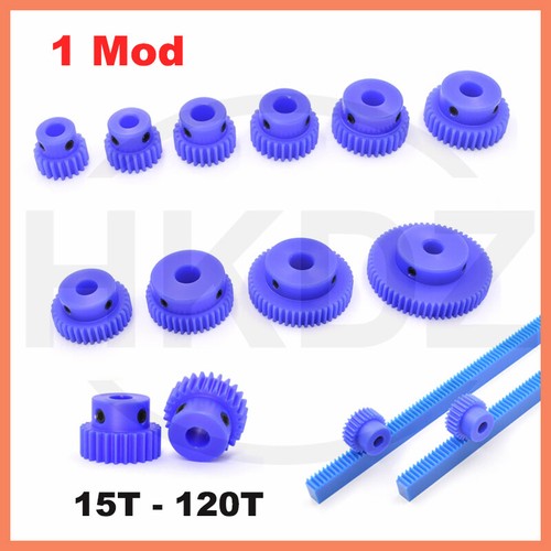 Mod blue nylon spur gear - blue,