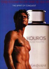 Yves St. Laurent KOUROS Eau de Toilette ADVERT (2) Original 1991 Print Ad 705/65