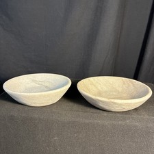 Marble/stone,hand Carved Bowls(probably India) Weight 1lb15oz maxDiam 6.5”.