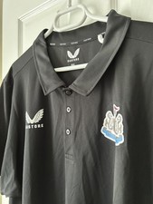 Newcastle United, Black Polo Football Shirt by Castore, Size 5XL