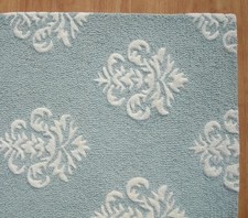Damask Blue White Modern Loop