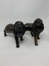 Pair Of VTG Hand Carved Wood