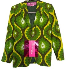 Junya Watanabe Comme Des Garçons Green Floral Blazer Jacket Size S-M BNWT - Rare