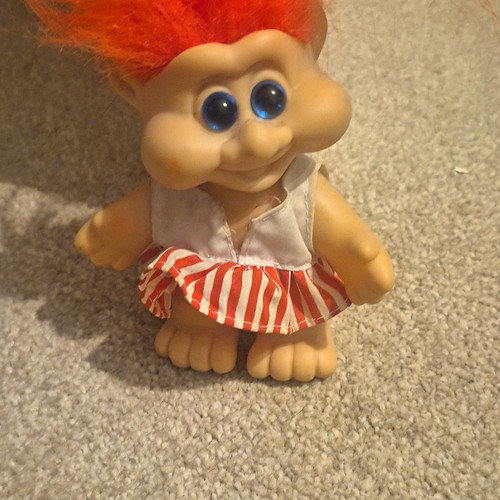 Troll small doll - small, orange