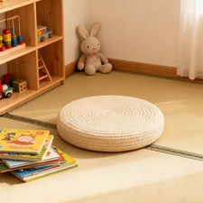 Floor Pillows Round Futon Mat Tatami Mat Cushion Natural Meditation Seat Cushion