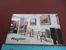 MAYFAIR COLLECTION VINYL WALL COVERINGS VINTAGE LEAFLET/PAMPHLET FABLON DIVISION