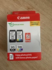 Genuine Canon PG545 Black CL546 Color Ink Cartridges