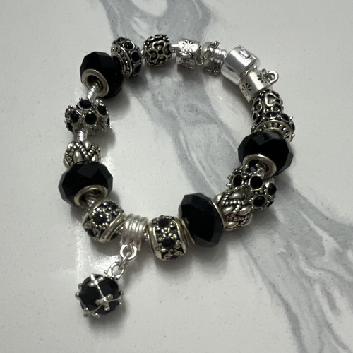 Silver tone snake chain - snake,