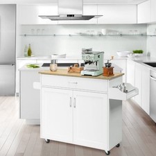 Kitchen Cart Island Butchers Block Table Trolley Storage Cabinet Cupboard Unit