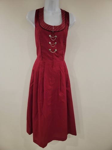 Vintage dress red long - dress, dirndl