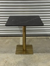 Black Restaurant Tables Stone Cafe Bistro Fine Dining with Matte Effect