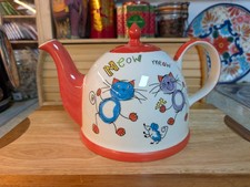 Whittard Of Chelsea Large Teapot With Cat Kitten Meow
