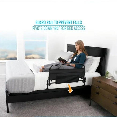 Safety bed rail with - in.,