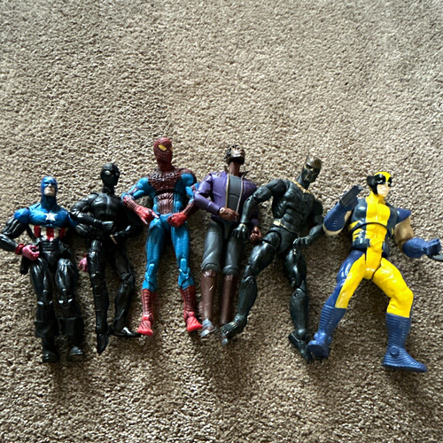 Marvel 6pc mixed lot action - mixed,
