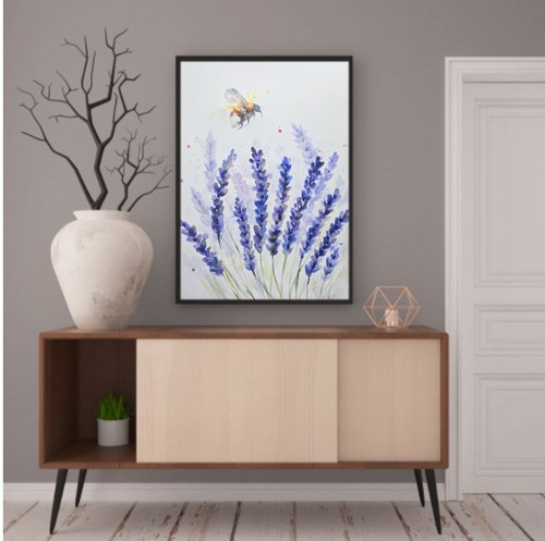 Original bee watercolour - original,
