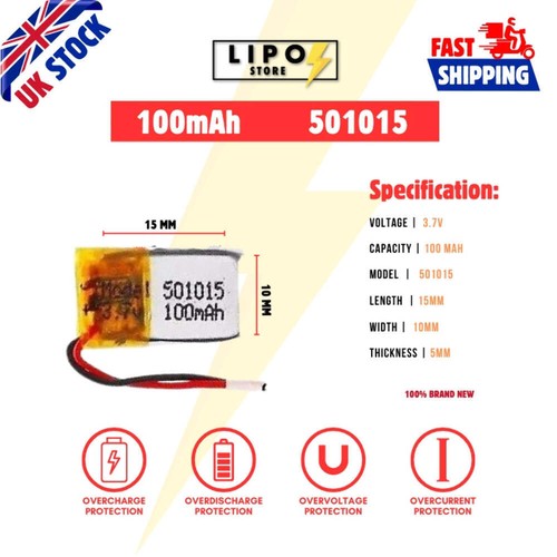 501015 100mah lipo - ⚡,