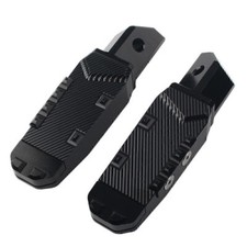 2x Black Rear Passenger Foot Pegs Pedal Pads For Honda CBR600RR F5 CBR600 F4/F4I