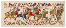 NEW 44" X 18" TAPESTRY WALL HANGING REPRODUCTION OF PART OF THE BAYEUX TAPESTRY