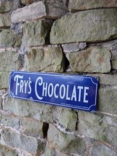FRYS CHOCOLATE ENAMEL SIGN FRYS PORCELAIN SIGN CHOCOLATE SIGN OLD SHOP SIGN