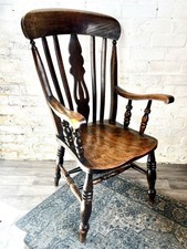 Antique victorian elm beech - victorian, &