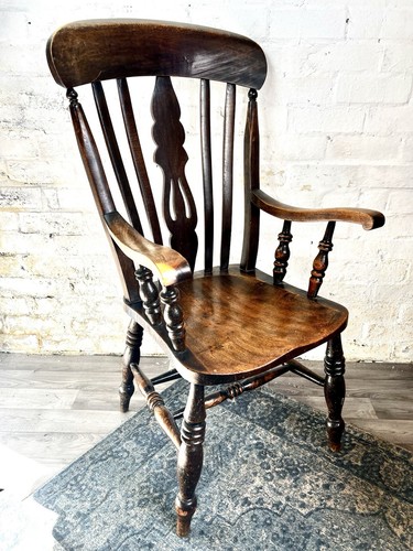 Antique victorian elm beech - victorian,