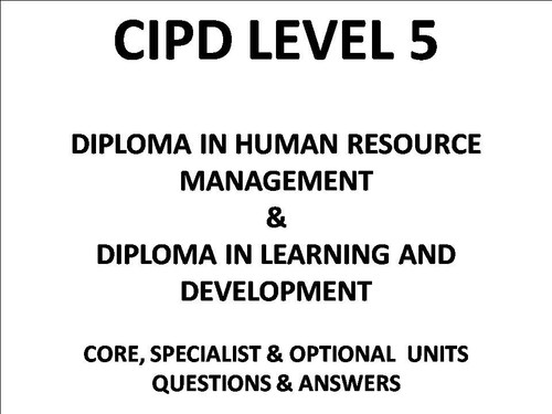 Cipd assignments level - cipd, 5