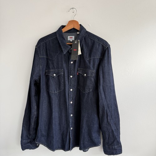 Levis shirt mens large - mens, navy
