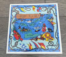 Decorative Tile From Virgin Islands Wall Hanging Kitchen Trivet Cork Backed