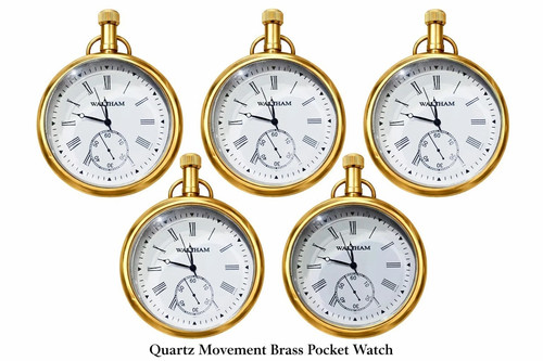 Brass pocket watch - brass, vintage