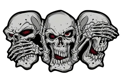 Three skulls car - car, decal