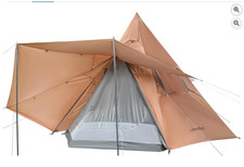 LETKIND 6 Person Camping Teepee Tent 12 * 12ft Waterproof Professional, Canvas