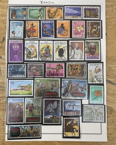 Lot used stamps from - used, zambia